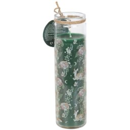 Forest Rain Scented Glass Tube Candle - Green - thumbnail 3