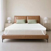8cm Bamboo Cooling Memory Foam Mattress Topper - White / King - image 1