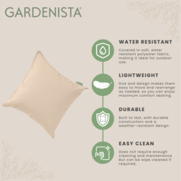 Outdoor Scatter Cushions for Garden Patio Furniture Pillows - Stone / 8 - thumbnail 3