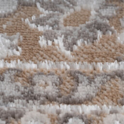 Distressed Traditional Medallion Area Rug with Decorative Border - Warm Beige / 110 x 60cm - thumbnail 4
