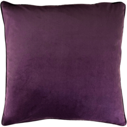 Mogori Wild Medinilla Piped Velvet Cushion - Aubergine / Polyester - thumbnail 3