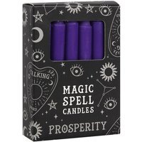 Set Of 12 Prosperity Spell Candles - Purple