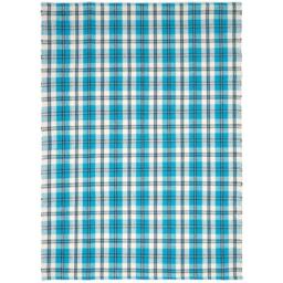 Homescapes Irvine Blue Tartan Cotton Rug - Blue / 120cm - thumbnail 2