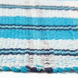 Homescapes Irvine Blue Tartan Cotton Rug - Blue / 120cm - thumbnail 4