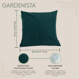 "Premium 18"" Centre Join Garden Scatter Cushion - Green / 1" - thumbnail 4