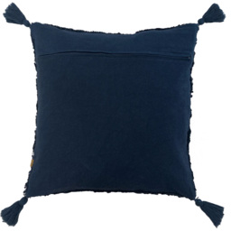 Kantha Tufted Diamond Cushion - Navy / Polyester - thumbnail 2