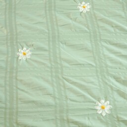 Darcey Embroidered Duvet Set - Sage Green / Double - thumbnail 5