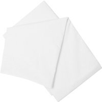 200 Thread Count Cotton Percale Flat Sheet - BM119 - White / Single