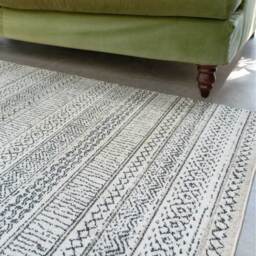 Tribal Moroccan Berber Area Rug - Grey / 290 x 200cm - thumbnail 4