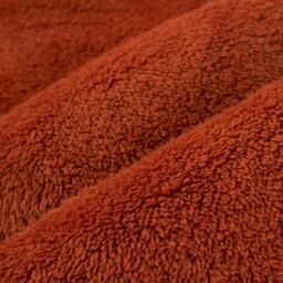 Soft Plain Teddy Fleece Throw - Rust / 240cm - thumbnail 4