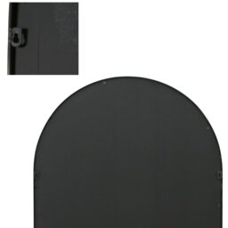 MirrorOutlet The Arcus Metal Framed Arched Wall Mirror - Black / 120cm - thumbnail 5