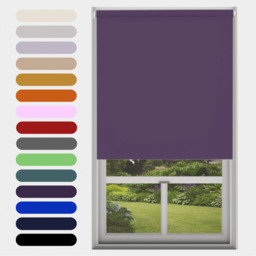 Made to Measure Blackout Roller Blind - Aubergine / 61 - 90 cm / 90cm width x 160cm Drop / 20 - 160 cm - thumbnail 4