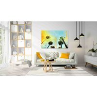 'Multi Layered California' Graphic Art on Canvas - Blue / 31cm / 41cm - thumbnail 1