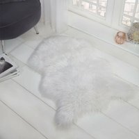 Sienna Faux Fur Sheepskin Fluffy Soft Rug - White
