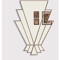 Shadow Art Deco Wall Mirror - Gold