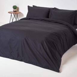 200 Thread Count Egyptian Cotton Extra Deep Fitted Sheet - Black / King - thumbnail 3