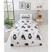 Scandi Bears Polycotton Duvet Set With Pillowcase - Multicolor / Single - image 1