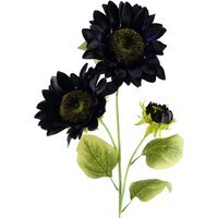 Artificial Sunflower - 3 heads - Purple Sunflower