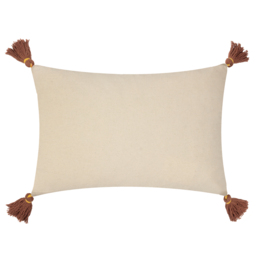 Treetop Toucan Embroidered Cushion - Natural / Polyester - thumbnail 3