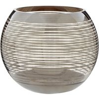 Cayden Small Smoked Black And Silver Vase - Glass 100%