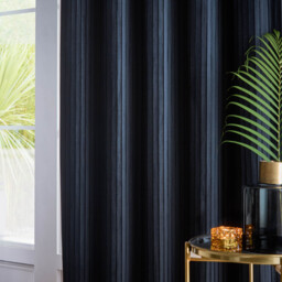 Corinthian Velvet Room Darkening Eyelet Curtains - Navy / 117cm / 183cm - thumbnail 5