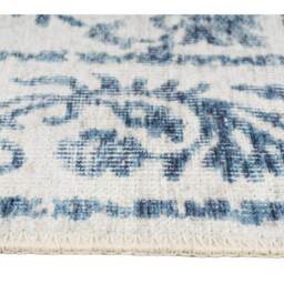 Damask Floral Non Slip Washable Area Rug - Blue / 240 x 60cm - thumbnail 4