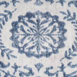 Damask Floral Non Slip Washable Area Rug - Blue / 240 x 60cm - thumbnail 2