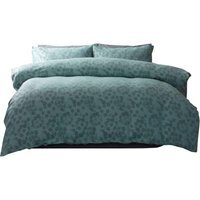 Flora Jacquard Duvet Cover Set - BM376 - Duck Egg Blue