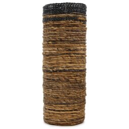 Banana Leaf Basket Set Two Vases Two Bins for Home Decor Storage - Brown - thumbnail 4