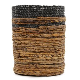 Banana Leaf Basket Set Two Vases Two Bins for Home Decor Storage - Brown - thumbnail 3