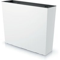 Tall Rectangular Planter Floor Standing Pot - White