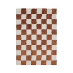 Cosy Snuggly Check Terra Area Rug - Terracotta / 120x170cm - thumbnail 2