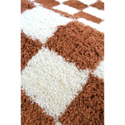 Cosy Snuggly Check Terra Area Rug - Terracotta / 120x170cm - thumbnail 3