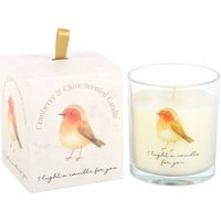 Robin Remembrance Scented Candle - White
