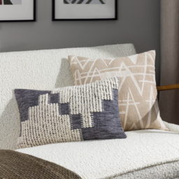 Himal Woven Knot Cushion - Dusk / Feather - thumbnail 5