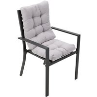 2 Pcs Outdoor Lounge Chair Cushion Set - Grey
