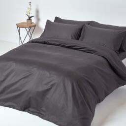 1000 Thread Count Egyptian Cotton Fitted Sheet - Dark Grey / Small Double - thumbnail 4