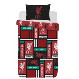 Liverpool Blocks Duvet Cover Set - Red - thumbnail 3