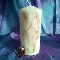 Pillar Candle Horses - White / 6