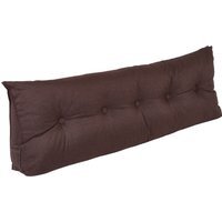 150cm Washable Linen Wedge Headboard Pillow - Brown - image 1