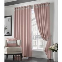 Palace Eyelet Ring Top Curtains - Blush / 137cm / 117cm