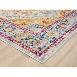 San Marino Modern Living Room Area Rug - Low Pile Floral Design Muti Coloured - Multi Coloured / 220cm - thumbnail 2
