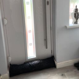 Black Full Glitter Draught Excluder  - Black Glitter - thumbnail 3