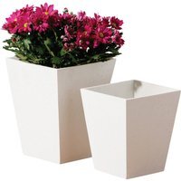 Caila Small Textured Ombre Glass Vase - White