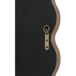 Wiggle Walnut Wood Long Rectangle 120x80cm Wall Mirror - Walnut - thumbnail 3