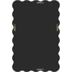 Wiggle Walnut Wood Long Rectangle 120x80cm Wall Mirror - Walnut - thumbnail 2