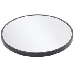Livingandhome Round Metal Wall Mirror - Black - thumbnail 3