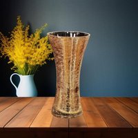 Tapered design Crackle effect Vase Flowers Vases Glass Gold - Gold