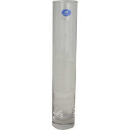 Glass Cylinder Slim Bud Vase (30cm) - Clear - thumbnail 3