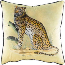 Kibale Leopard Jungle Leopard Cushion - Multicolour / Polyester - thumbnail 2
